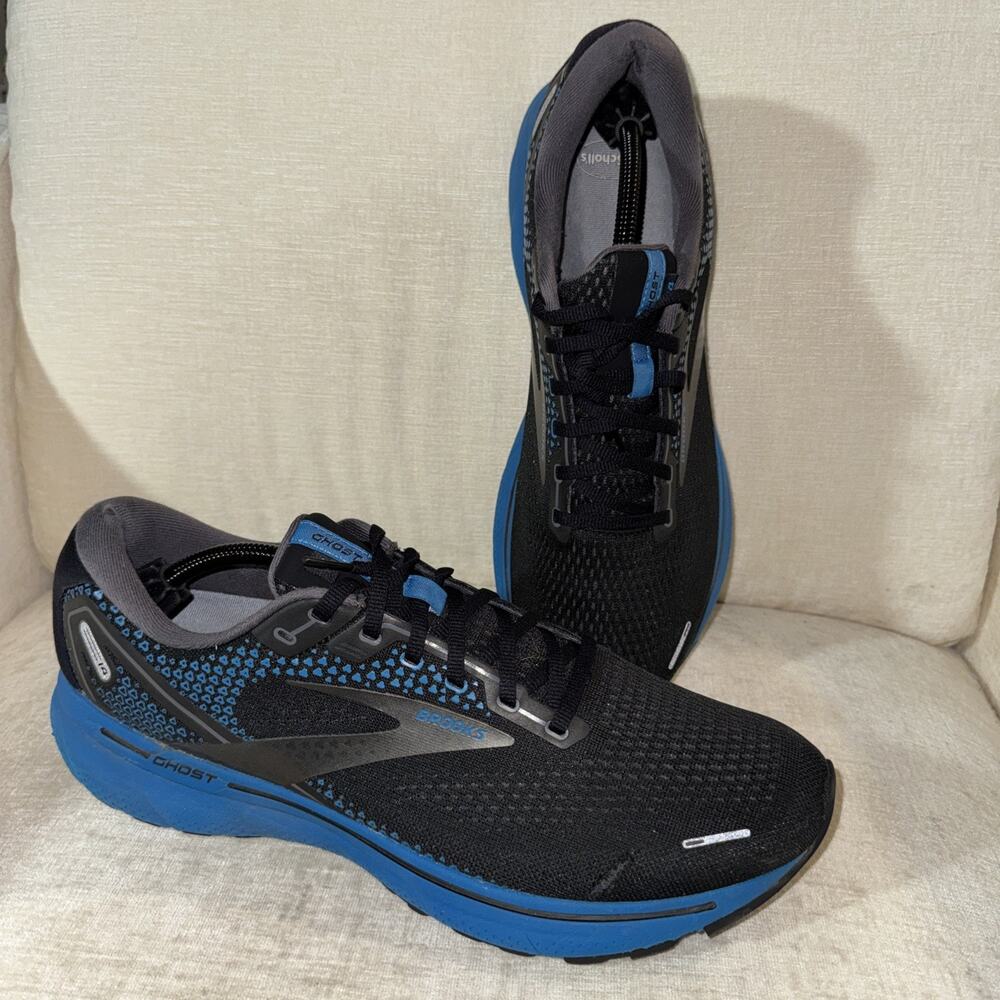 Brooks Ghost 14 Running Shoes Men’s Size 12.5 Blue Black Athletic Gym Workout